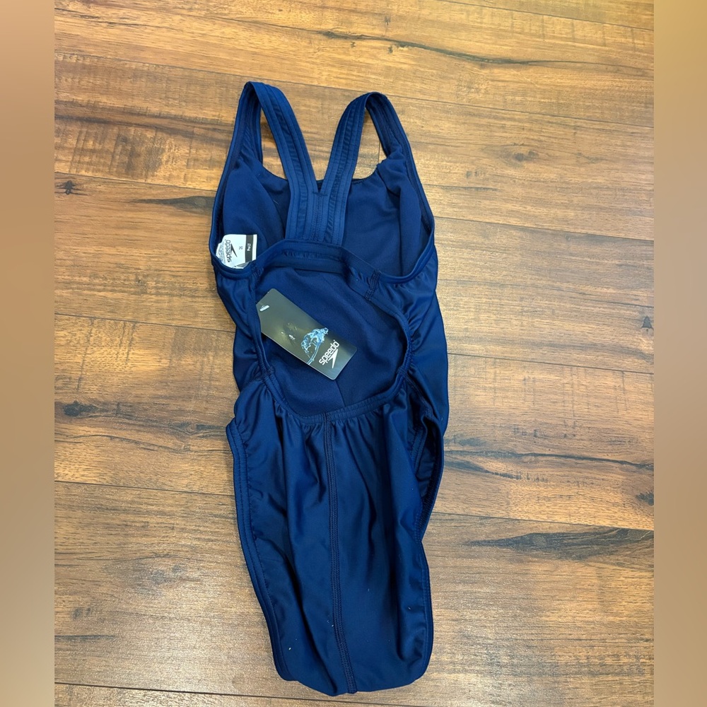 New Speedo Swimsuit One-piece Competition Pro Navy-Blue Women's Size 26 - Picture 2 of 4
